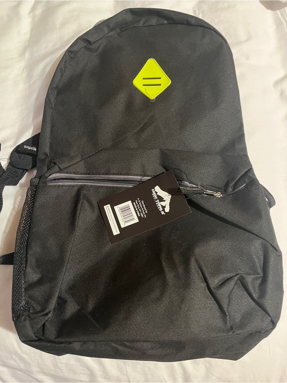Black Backpack with Neon Accent